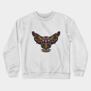 Owl with open wings and claws. Crewneck Sweatshirt